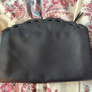 Banana Republic navy scalloped clutch NWOT